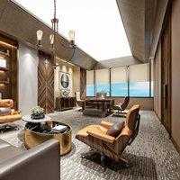 Euluna Gina chandelier in brown, 3-bulb