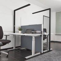 Arcchio LED office floor lamp Jolinda, black, 4000K, sensor