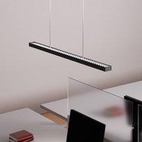 Arcchio LED office pendant light Jolinda, black, 118cm, up/down