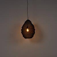 Lindby pendant light Eldric, 40 cm, black, iron, E27