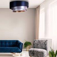 Euluna Trio ceiling light 60 cm, navy/silver/white/gold