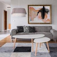 Euluna Boucle pendant light, 50 cm, grey/ecru