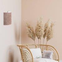 Euluna Boucle wall light in fabric, cappuccino