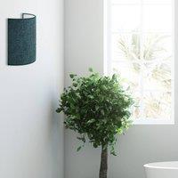 Euluna Boucle wall light made of fabric, dark green