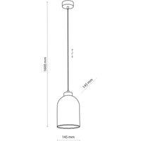 TK Lighting Satipo glass pendant light, 1-bulb, amber