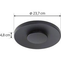 Lucande LED outdoor wall light Kayana, black, aluminium, 24 cm