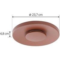 Lucande LED outdoor wall light Kayana, rust-coloured, aluminium, 24 cm