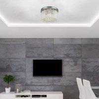 Globo Joyce LED ceiling light crystal elements 37cm