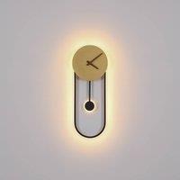 Globo Sussy LED wall lamp with clock black/gold