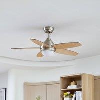 Lindby LED ceiling fan Klasika, DC, quiet, 106 cm, CCT