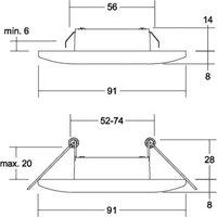 BRUMBERG Adapt LED downlight, matt chrome