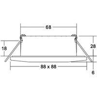 BRUMBERG Chooose LED downlight, angular, white