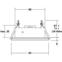 BRUMBERG Cover-Up-R recessed IP44 round, black