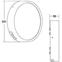 BRUMBERG Eye LED outdoor wall light ring white