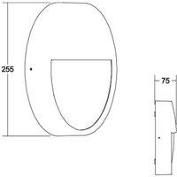 BRUMBERG Eye LED outdoor wall light, half, white