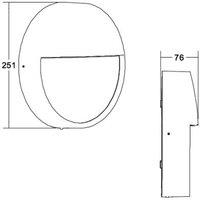 BRUMBERG Eye wall lamp ring, half, black