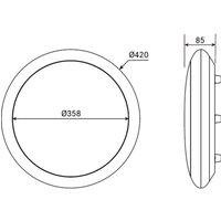 BRUMBERG Gavan LED ceiling light, IP65, white 42cm
