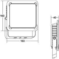 BRUMBERG Neo Midi LED floodlight, width 23.3 cm 4000K
