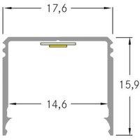 BRUMBERG One LED surface-mounted profile, aluminium, high, 1 metre