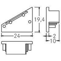 BRUMBERG One end cap set, angular