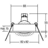 BRUMBERG Tirrel-S recessed spotlight angular light gold