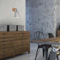 Envostar Risco wall light 1-bulb fabric shade grey