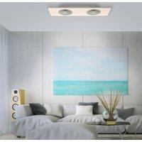JUST LIGHT. GmbH LED ceiling fan Flat-Air, CCT, white, 120x40cm