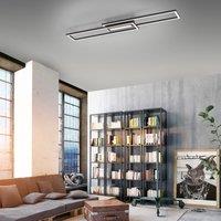 JUST LIGHT. GmbH Asmin LED ceiling light, CCT, black, 95x17.5cm
