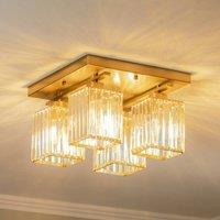Avonni Ceiling light AV-1795-4E 4-bulb square, antique gold