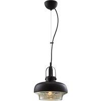 Avonni AV-5064-1BSY pendant light, metal and glass lampshade