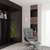 Euluna Isotta wall light, semi-circular, white