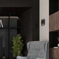 Euluna Isotta wall light, semi-circular, black