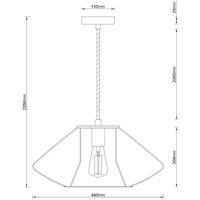 Beacon Lighting Beacon hanging light Pheonix Squat, black, metal, 45 cm