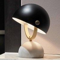 Beacon Lighting Beacon table lamp Lowe, black/brass, marble base