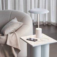 Beacon Lighting Beacon LED table lamp Smith, white, metal, USB port