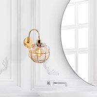 Opviq Safderun 402-A wall light, gold, clear glass shade