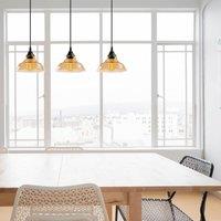 Opviq Hanging light Dilberay 326-S 3-bulb amber/black