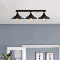 Opviq Berceste N-660 3-bulb ceiling light 24cm black