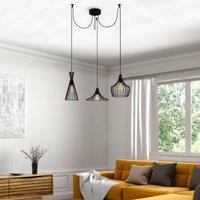 Opviq Pendant light Mezopotamya N-1291 3-bulb black