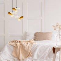 Opviq Hanging light Sivani MR-964 3-bulb rondel white/gold