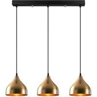 Opviq Tattoo 6212 3-bulb pendant light linear gold