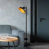 Opviq Lik 4036 floor lamp, tilting lampshade, black/gold