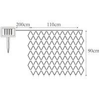 Globo Solar LED curtain light IP44 110 x 90 cm 100-bulb