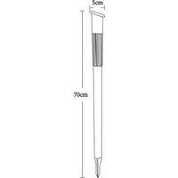Globo Solar LED path light with ground spike, stainless steel, set of 4
