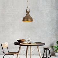 Opviq Saglam 3710 1-bulb hanging light 31cm gold antique