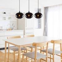 Opviq Hanging light Smoked 052 3-bulb linear glass 27cm