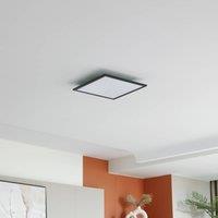 Lindby LED panel Enhife, black, 40 x 40 cm, metal, 4,000K