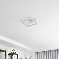 Lindby LED ceiling light Yulla, white, motion detector
