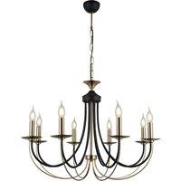 Lucea Ferra chandelier, antique brass, 8-bulb