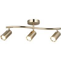 Lucea Ceiling spotlight Spotte, gold, 3-bulb